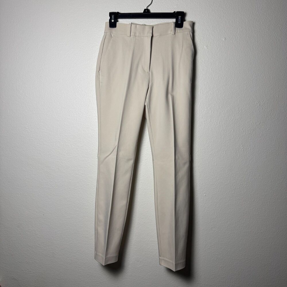 NWT H&M Elastic Waist Slacks Professional Cream Pants Womens US 4